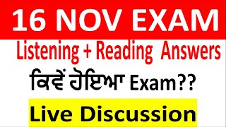 16 November Ielts exam evening slot answers and review16 November exam listening amp reading answer [upl. by Grussing]