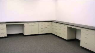 461quot Linear Feet of Base Laboratory Cabinets w Industrial Grade Counter Tops CV OPEN 1 [upl. by Seerdi]