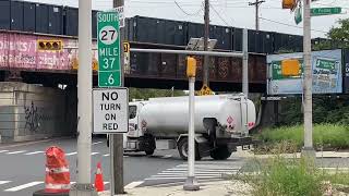 Norfolk Southern and NJ Transit coming over BridgeFrelinghuysen Ave Newark NJ [upl. by Edivad93]