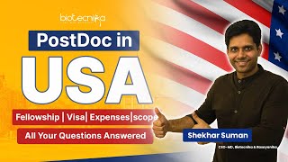 PostDoc In USA  Fellowship  Visa Expenses  Scope  All Your Questions Answered [upl. by Barta]