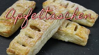 Apfeltaschen Rezept  die leckersten Apfeltaschen selber machen  Blätterteig Rezepte [upl. by Akilaz]