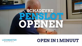 Lockmaster 14 Schadevrij openen van pensloten [upl. by Jacquenette340]