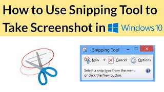 How to Use Snipping Tool to Take Screenshot in Windows 10 [upl. by Harlene610]