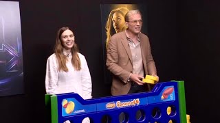 Elizabeth Olsen and Paul Bettany play Connect 4 [upl. by Finnie]