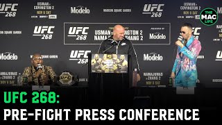 UFC 268 PreFight Press Conference Colby Covington offers to call Usmans dads parole officer [upl. by Cho]