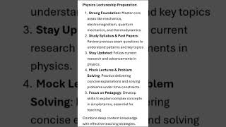 Physics Lectureship Preparation MethodFollow these Steps For Best Preparation ShortsYt Shorts [upl. by Elnore373]