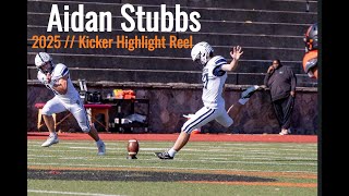 Aidan Stubbs  Class of 2025  Football Kicker Highlight Reel [upl. by Ellerahs107]