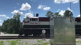 Local freight train in live oak Florida 82824 [upl. by Aniweta1]