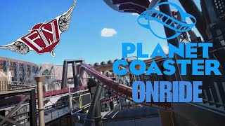 Planet Coaster Onride  Fly Phantasialand  Rookburgh  POV  Rollercoaster onride  front row [upl. by Boles]