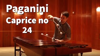 Paganini Caprice no 24 on marimba [upl. by Laerdna]