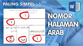 cara membuat nomor halaman arab di word [upl. by Hildick]