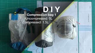 DIY Compression bag for bikepackingcampingtravel  FREE printable [upl. by Vergos726]