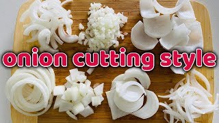 How to Cut Onions Different ways 7 Ways Chop Onions Best Onion cutting styles [upl. by Aihsenod]