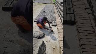 Old aged brick making by clay dough shorts [upl. by Anaigroeg]