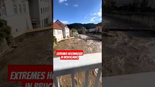 Extremes Hochwasser in Brücke an der Mur hochwasser flood viralvideo trending foryou [upl. by Ykcin]