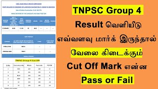 how to check tnpsc group 4 result 2023 Pass or fail TNPSC Group 4 cut off mark group 4 result [upl. by Llerruj]