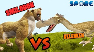 Smilodon vs Kelenken  Cenozoic Era Battle S1E1  SPORE [upl. by Moreville528]