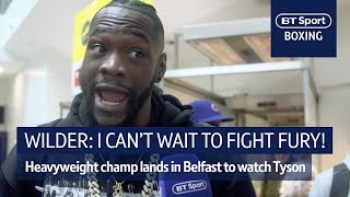 Deontay Wilder arrives in Belfast ahead of Tyson Fury fight [upl. by Alane]