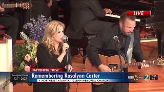 Garth Brooks and Trisha Yearwood perform quotImaginequot at memorial for Rosalynn Carter [upl. by Bowrah]