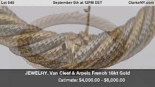 JEWELRY Van Cleef amp Arpels French 18kt Gold [upl. by Behka709]