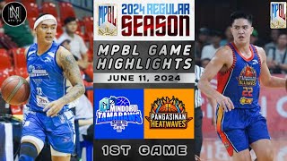 MPBL HIGHLIGHTS MINDORO TAMARAWS VS PANGASINAN HEATWAVES JUNE 11 2024 [upl. by Aziaf]