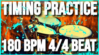 180 BPM  Timing Practice  44 Simple Drum Beat  Metronome [upl. by Alael363]