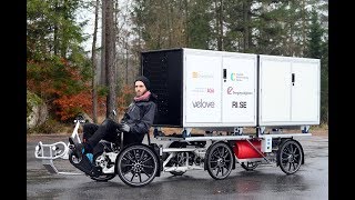 Velove Armadillo electric assist cargo bike with fuel cell 300 km range [upl. by Ahsenad]