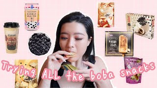 Trying EVERY Bubble TeaBoba Snack 🍡✨  💗 1000 Subs Special 💗 [upl. by Arymahs305]