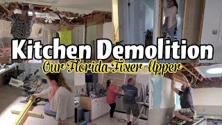 HUGE CHANGES HAPPENING  KITCHEN DEMOLITION  FLORIDA FIXER UPPER  HOME RENOVATIONS [upl. by Yahsan]