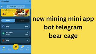 new mining mini appbot telegram bear cage [upl. by Akimyt]