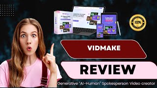 Vidmake Review  Get UltraRealistic Digital Human PixarQuality Videos In 5 Seconds [upl. by Auqinet524]