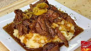 Mississippi Pot Roast Beef Recipe  Mississippi Roast Crock Pot  Dutch Oven Recipe [upl. by Notlad600]