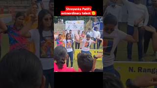 Shreyanka Patils offfield talents 🔥😎 ytshorts [upl. by Ennaitsirk456]