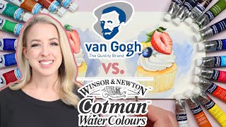 Winsor amp Newton Cotman vs Van Gogh Student Grade Watercolor Review [upl. by Lana]