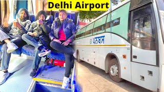 Punjab to Delhi Airport by bus 🚌 PRTCPUNBUS VOLVO  Bus Ticket 🎫 Price how to book ticket ✈️ [upl. by Eanyl419]