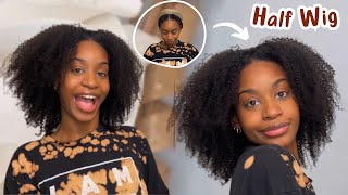 🤣ISSA WIG Type 4 Hair Instant Length using HerGivenHair Half Wig💥Realistic No Lace No Glue [upl. by Tomchay]