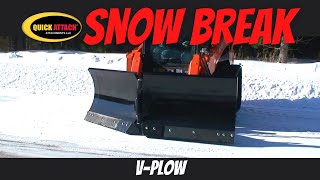 Snow Break Skid Steer VPlow Attachment by Quick Attach [upl. by Yretsym]