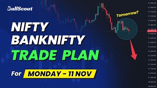 11 Nov  Nifty amp BankNifty Monday Market Prediction  Pre Market Analysis for Tomorrow  BullScout [upl. by Eicirtap]