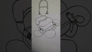 Basant Panchami special subscribe shortvideo drawing art sorts [upl. by Calv637]