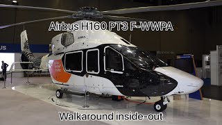 Airbus H160 PT3 FWWPA walk around in detail inside and out at European Rotors 2022 [upl. by Zizaludba]