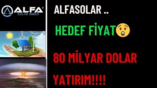 ALFA SOLUR HEDEF FİYAT  ORTADOĞUDA SAVAŞ  BORSADAN KAÇIŞ [upl. by Wein]