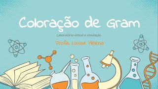 COLORAÇÃO DE GRAM  LABORATÓRIO VIRTUAL E SIMULADORES  Profa Louise Helena [upl. by Eisle]