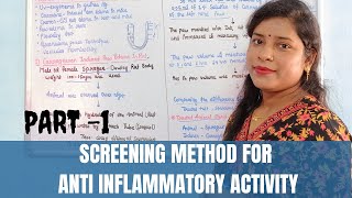 Screening models for Anti Inflammatory Activity  Carrageenan induced paw edema  Paw edema Method [upl. by Stasny668]