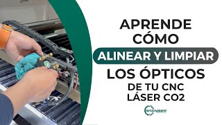 Aprende como alinear y limpiar los ópticos de un CNC Láser CO2  Mantenimiento preventivo correctivo [upl. by Rab]