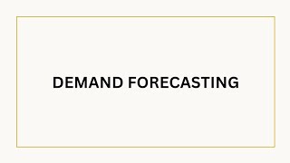 Demand Forecasting Quantitative Method [upl. by Regdirb498]