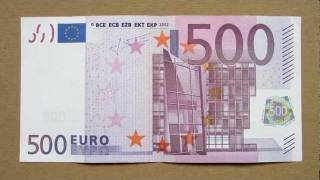 500 Euro Banknote Five Hundred Euro  2002 Face amp Reverse [upl. by Yerffe]