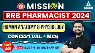 RRB Pharmacist 2024  Human Anatomy amp Physiology Conceptual and MCQs  By Shubham Sir [upl. by Aynod]