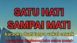 Satu hati sampai mati karaoke duet [upl. by Mllly]