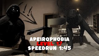 Roblox Apeirophobia Chapter 2 Level 17 Speedrun 145 Solo [upl. by Jacinto]