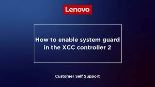 How to enable system guard in the XCC controller 2 [upl. by Deidre]